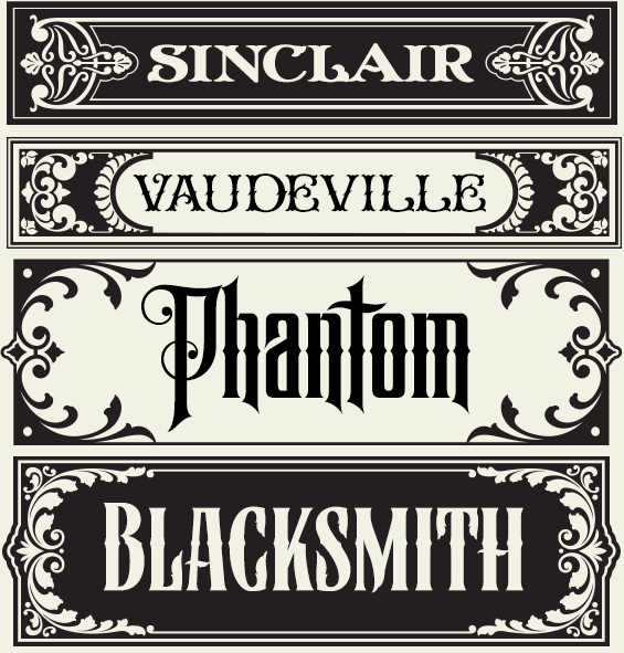 LHF Design Kit 3 - Decorative fonts and hand drawn retro panels