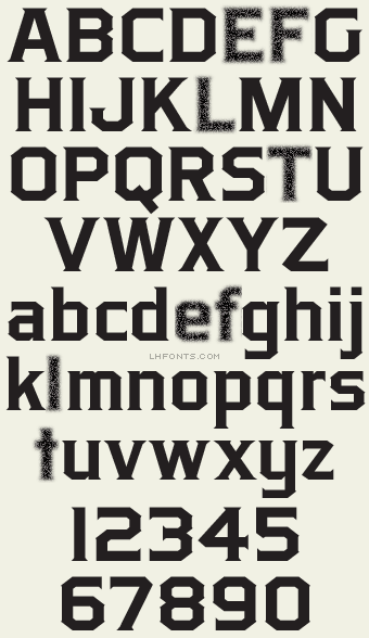 Western Font - LHF Antique Half Block 2 glyphs