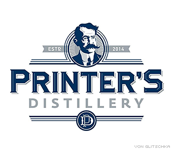 Printers Distillery design using LHF Antique Half Block 2