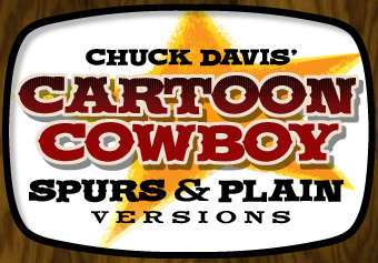Western Font - LHF Cartoon Cowboy, with Spurs and Plain Version