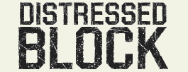 LHF Distressed Block - Condensed and bold style font