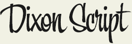 LHF Dixon Script - Brush stroke style font