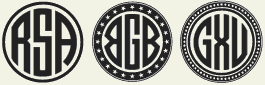 LHF Monogram Circle - Early 1900s jm-JM Bergling style font