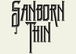 LHF Sanborn - Thin, Sanborn Map comany style font