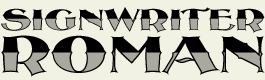 LHF Signwriter Roman - Layered henderson modern signwriter book style font