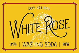White Rose Washing Soda Poster Design using LHF Ginger Ale