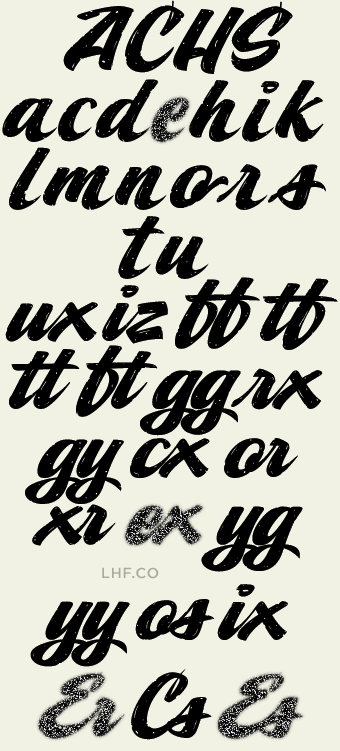 Vintage Race Car Script - Ron Aplin Script Distressed