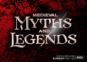 Medieval Myths and Legends design using LHF Stonegate font
