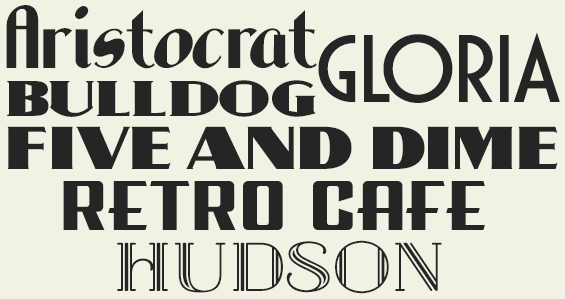 1930s and 1940s style font packge