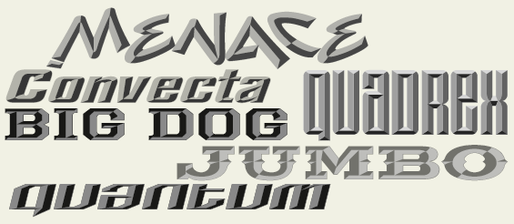 Prismatic font package - Hand created fonts to create 3D effects.
