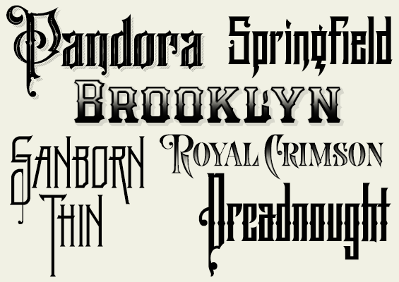 Sanborn Map style font package - Hand created fonts inspired by the lettering from the Sanborn Map Co.