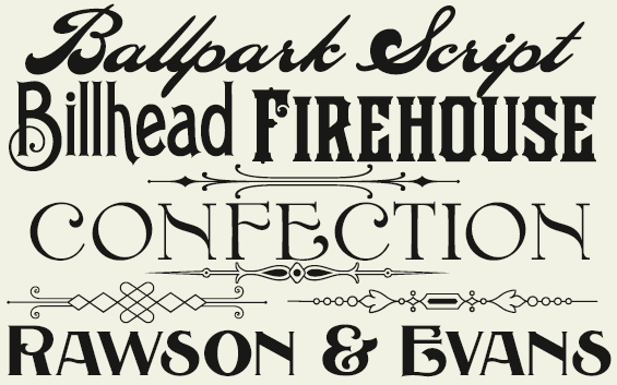 LHF Tom Kennedy Font Package - Best Selling, hand-created fonts for the professional artist.