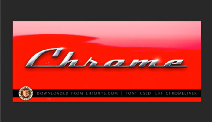 Letterhead Fonts / Tutorials / Chrome Text Effect