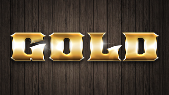 Gold Text Effect Smart Object